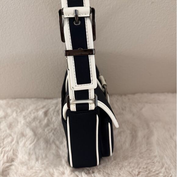 Michael Kors Colby Medium Two-Tone Neoprene Shoulder Bag Celeb Instagram - Picture 7 of 11